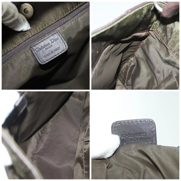 Christian Dior Trotter Canvas Hand Bag Khaki Auth 135198 - Picture 15 of 16